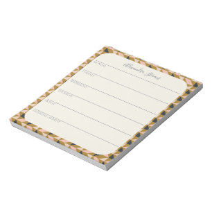 Personalisierter Wochenplaner   Elegante Geometrie Notizblock