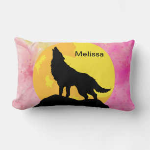 Personalisierter Wolf Lendenkissen