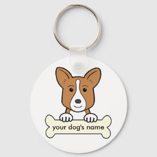 Personalisierter Wolljacken-WaliserCorgi Schlüsselanhänger