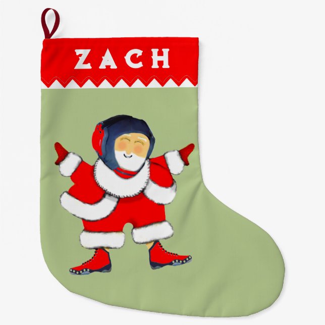 Personalisierter Wrestling Großer Weihnachtsstrumpf (Vorderseite)