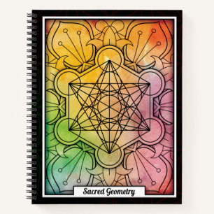 Personalisierter Würfel für Sacred Geometry Meta Notizbuch