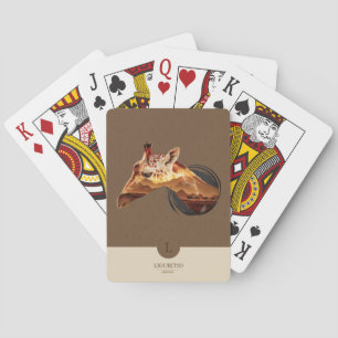 Personalisierter Wüsten-Giraffen-Entwurf Spielkarten
