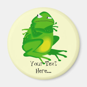 Personalisierter wütender grüner Froschmagnet Magnet