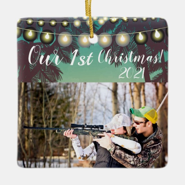 Personalisierter XMAS Ornament Beach Sonnenunterga (Vorderseite)