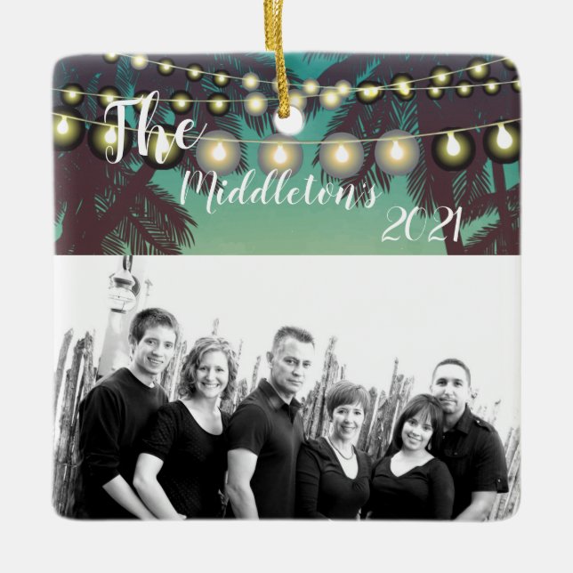 Personalisierter XMAS Ornament Beach Sonnenunterga (Vorderseite)