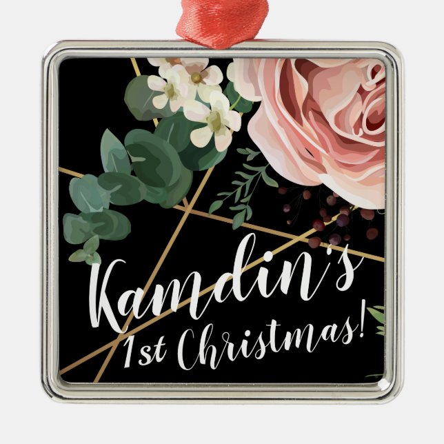 Personalisierter XMAS Ornament Geometrischer Garte (Vorne)