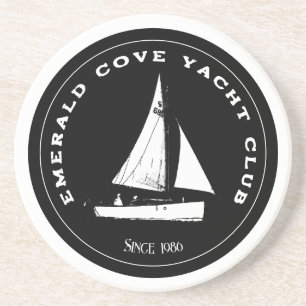 Personalisierter Yachtclub. Individuelles Segelboo Getränkeuntersetzer