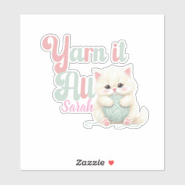 Personalisierter Yarn it All Aufkleber