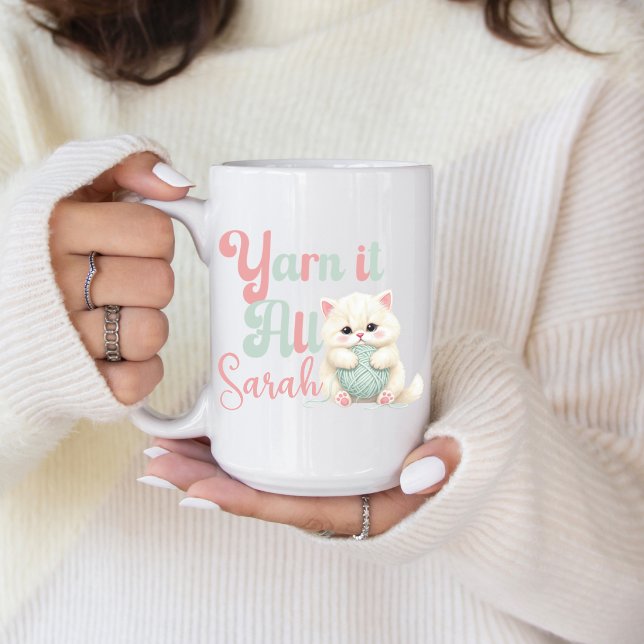 Personalisierter Yarn it All Kaffeebecher Kaffeetasse (Yarn it All Personalized coffee mug. )