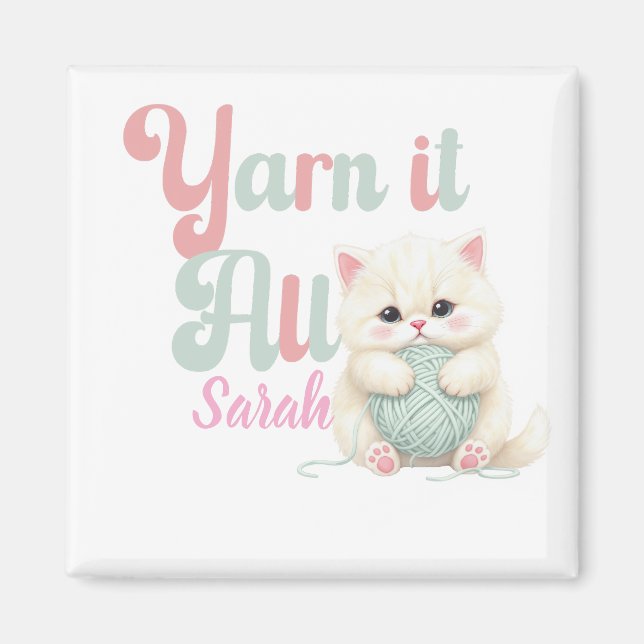 Personalisierter Yarn it All Magnet  (Vorne)