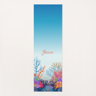 Personalisierter Yogamatsch mit Meeresgesicht. Yogamatte