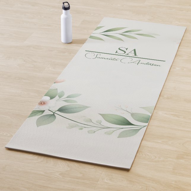 Personalisierter Yogamattel mit minimalistischer B Yogamatte (Beispiel)