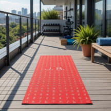 Personalisierter Yogamattel mit Monogramm und Rune
