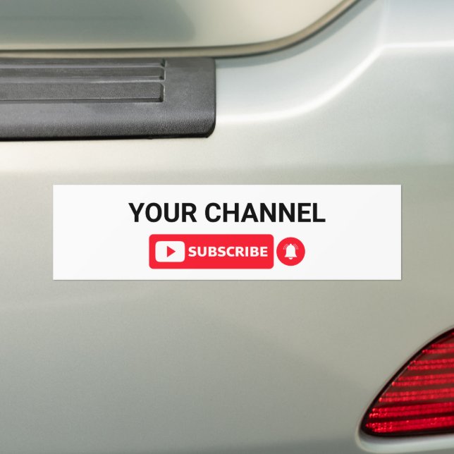 Personalisierter Youtube-Kanalname Autoaufkleber (Auf Auto)