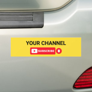 Personalisierter Youtube-Kanalname Autoaufkleber