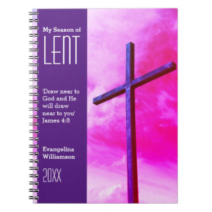Personalisierter Zeichn in der Nähe Gottes Lenten  Notizblock