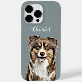 Personalisierter, Zeichnend Collie Dog an der Gren Case-Mate iPhone 14 Pro Max Hülle
