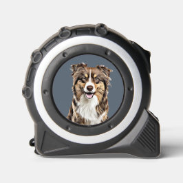 Personalisierter, Zeichnend Collie Dog an der Gren Maßband