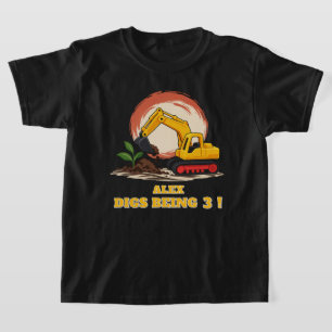 Personalisierter Zen-Bagger-Geburtstag T-Shirt