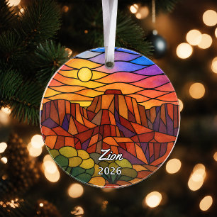 Personalisierter Zion-Nationalpark-Acrylschmuck, Ornament