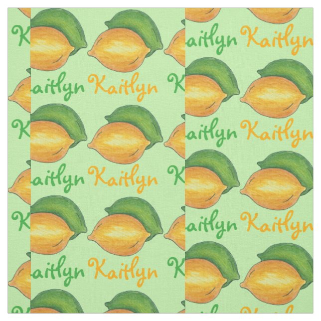 Personalisierter Zitronenfrüchte Limon Stoff (Muster)