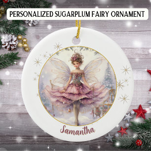 Personalisierter Zucker Weihnachten Keramik Ornament