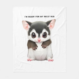Personalisierter Zuckerglider Belly Rub niedliches Fleecedecke