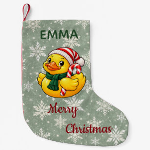 Personalisierter Zuckerrohr-Weihnachts-Gummi-Ente Kleiner Weihnachtsstrumpf