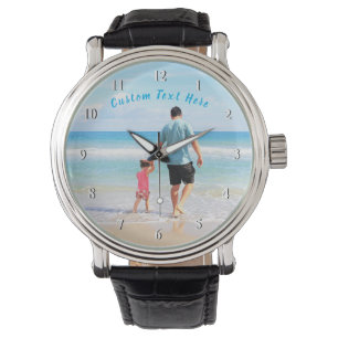 Personalisierter Zugriff auf Foto und benutzerdefi Armbanduhr