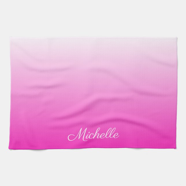Personalisierter zweifarbiger Farbverlauf ombre ho Geschirrtuch (Horizontal)