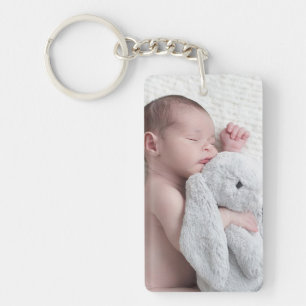 Personalisierter zweiseitiger Baby-Foto-Schlüssela Schlüsselanhänger