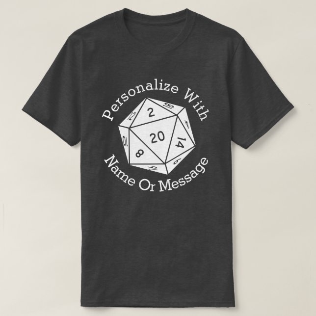 PERSONALISIERTER zweiseitiger Dice-Grafik-T - Shir T-Shirt (Design vorne)