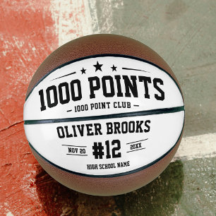 Personalisiertes 1000 Punkte Basketball-Meilenstei Basketball