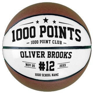 Personalisiertes 1000 Punkte Basketball-Meilenstei Basketball