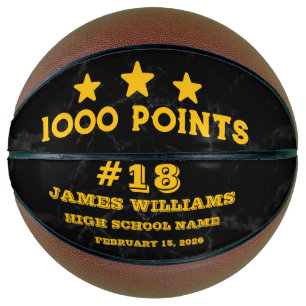 Personalisiertes 1000-Punkte-Marmorgeschenk für Sp Basketball
