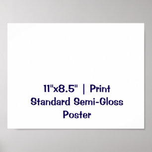 Personalisiertes 11"x8.5" Standard-Halbglanz Poster