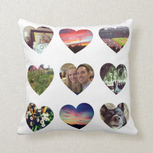Personalisiertes 18 Herz-geformtes Foto-Kissen Kissen