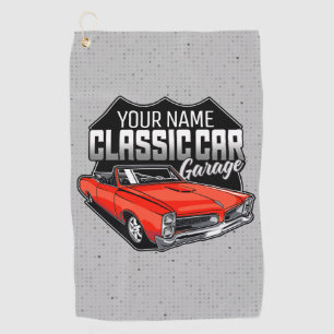 Personalisiertes 1966 Convertible Classic Car Gara Golfhandtuch