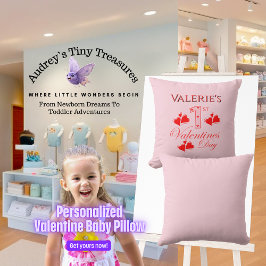 Personalisiertes 1. Valentinstag Kinderkissen Kissen