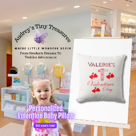 Personalisiertes 1. Valentinstag Kinderkissen Kissen