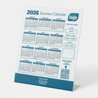 Personalisiertes 2026 Geschäftskalender-Podest-Sch Sockelschild
