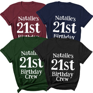 Personalisiertes 21. Geburtstag Squad Individuelle T-Shirt
