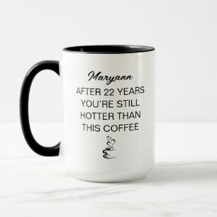 Personalisiertes 22-jähriges Jubiläum Tasse