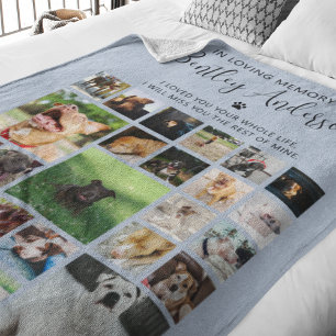Personalisiertes 24-Foto-Pet-Memorial Fleecedecke
