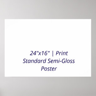 Personalisiertes 24"x16" Standard-Halbglanz Poster