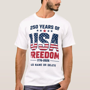 Personalisiertes 250 Jahre USA-Freiheit 1776 2026 T-Shirt
