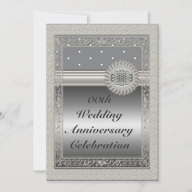 Personalisiertes 25. Hochzeitstag Party Invita Einladung (Vorderseite)