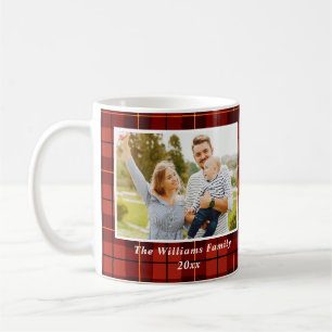 Personalisiertes 2 Fototartan-Muster-fröhliches Kaffeetasse