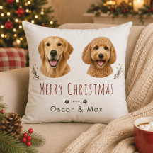Personalisiertes 2-Haustier-Foto-Weihnachtsgeschen