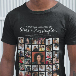 Personalisiertes 33-Foto-Collage-Memorial T-Shirt
